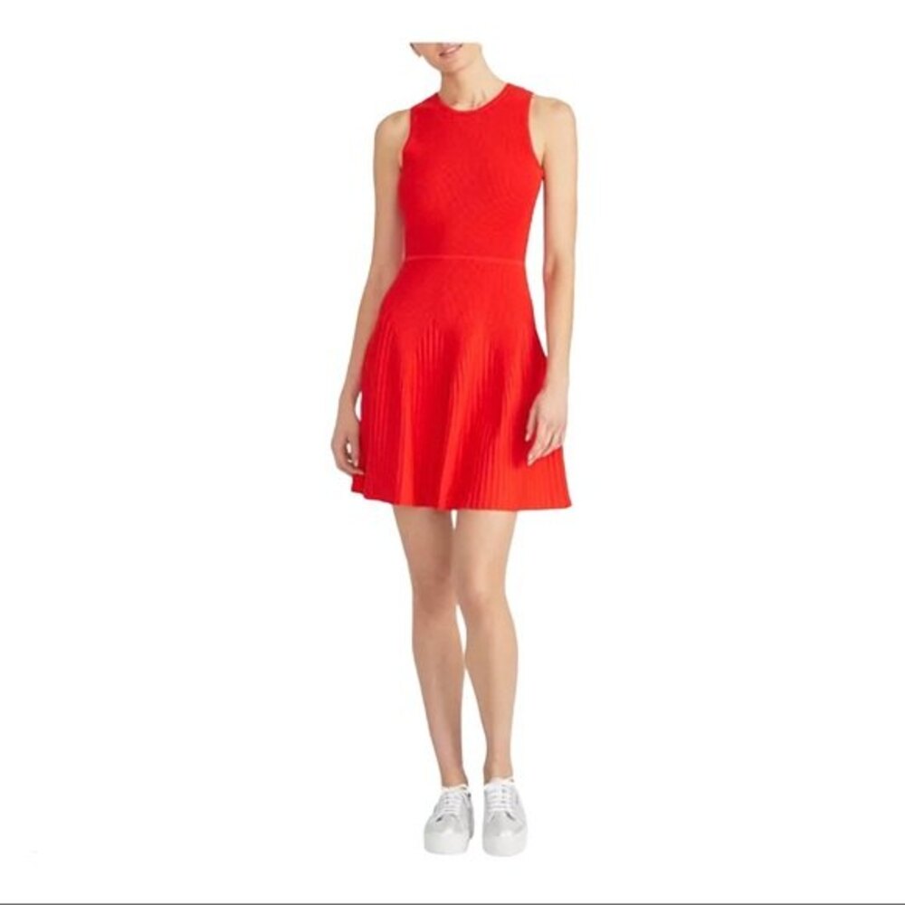 RACHEL by RACHEL ROY Women's Sleeveless Dress Large Mini Short Red Orange NEW